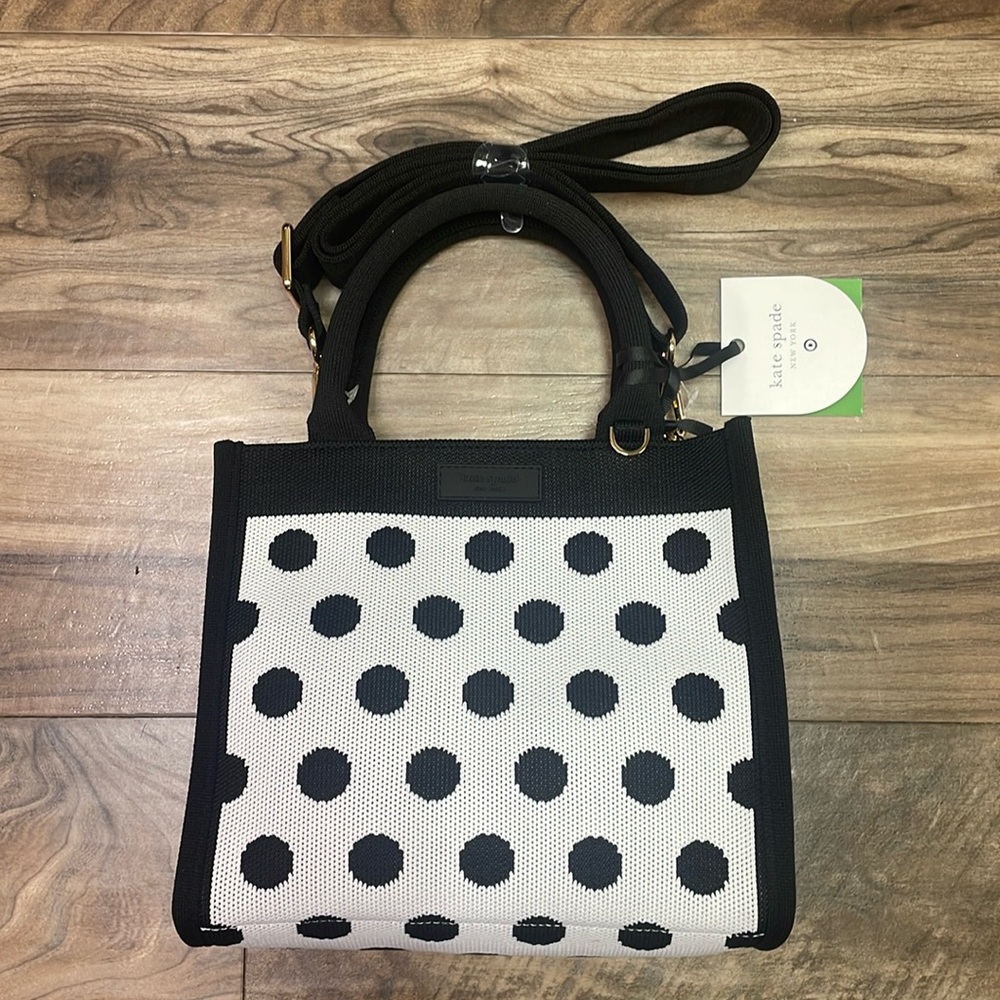 Kate Spade Target Black and White Polka Dot Tote Bag